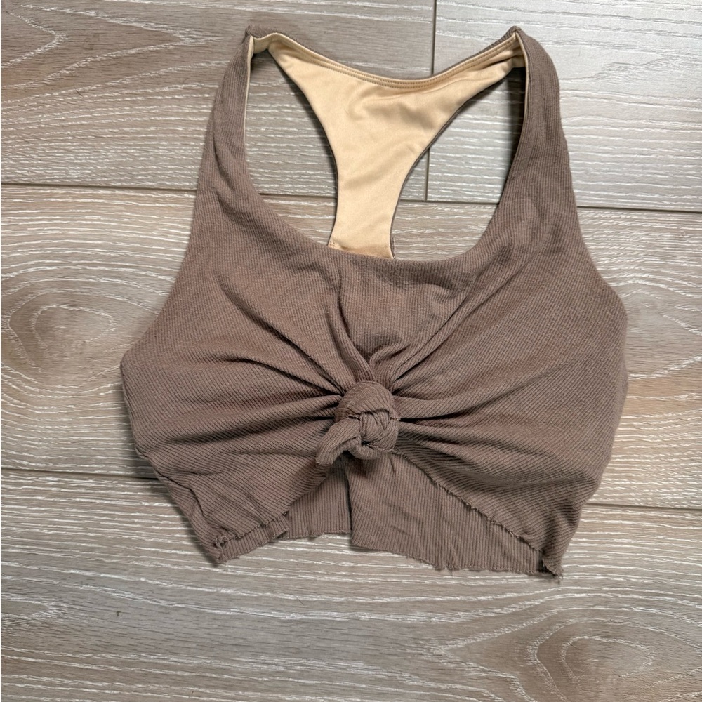 Niyama Sol Brown Crop Top